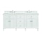 James Martin Vanities 72'' Double Vanity, Bright White w/ 3 CM Lime Delight Quartz Top 424-V72-BW-3LDL - alternate 1